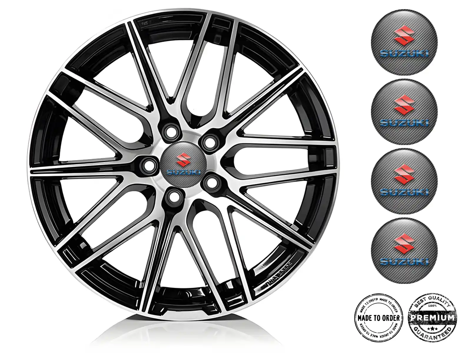 Suzuki Domed Label Brand Rim Sticker Style